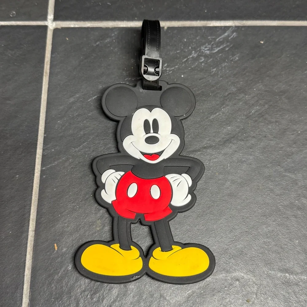 Disney Mickey Mouse Silicone‎ Luggage Tag Bag Identifier Travel Accessory Black